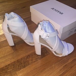 JustFab Emily Strappy Block Heeled Sandal New